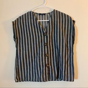 Shein V-Neck Button Down Blouse